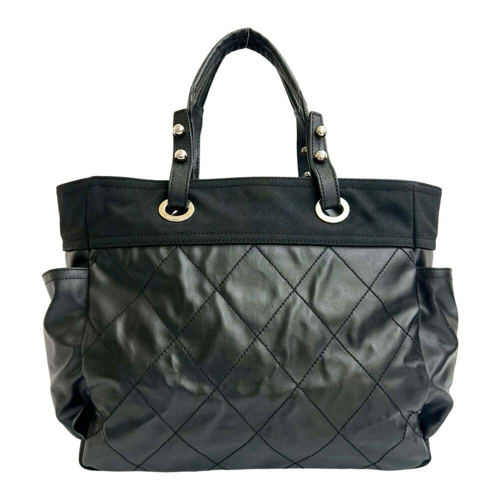 CHANEL Black Leather Tote Bag - Picture 3 of 10